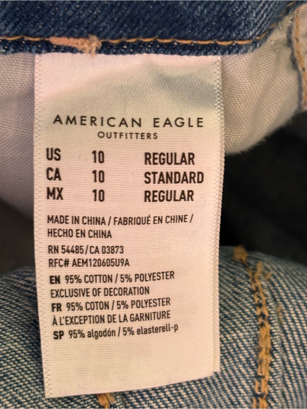 American Eagle Denim/Jean Button-Front A-Line Skirt - Picture 8 of 8